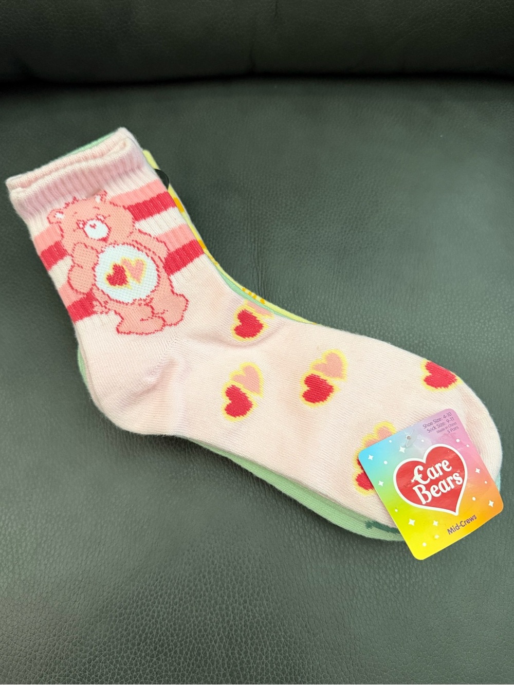 NWT Girls Care Bears 5 pack mid-crew socks!